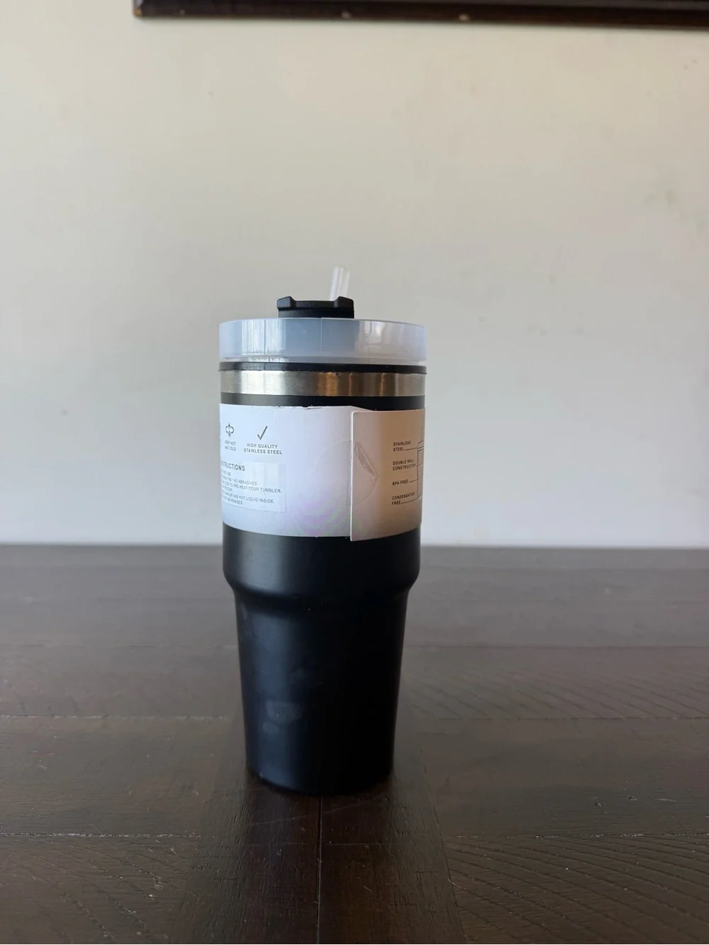Hydraquench Stainless Steel Insulated Black Tumbler 20oz.